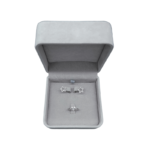 Grey velvet ring and earing box