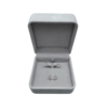 Grey velvet ring and earing box