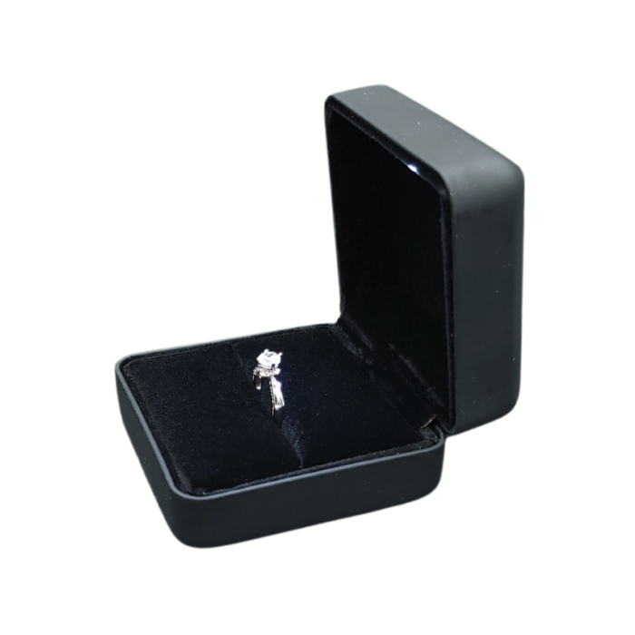 LED ring box black