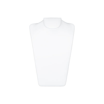 white leatherette necklace stand medium