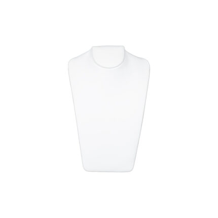white leatherette necklace stand small