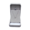 grey elegant velvet necklace box