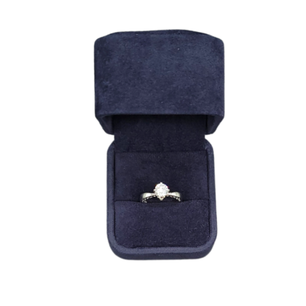 royal blue velvet ring box