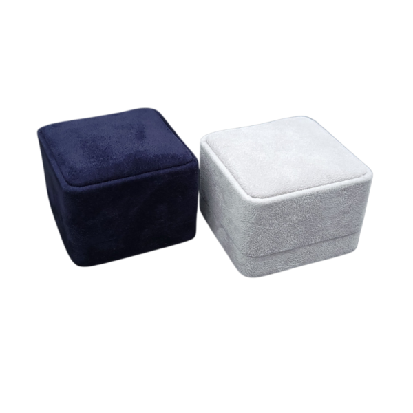 small royal blue velvet earring box