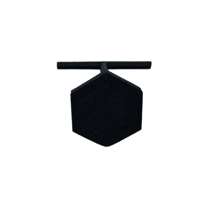 Black Large Hexagonal Base Earring Stand-2