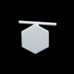 white hexagonal base earring holder-7