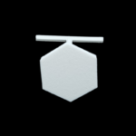 white hexagonal base earring holder-13