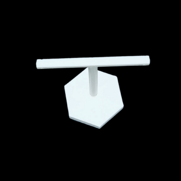 white hexagonal base earring holder-10