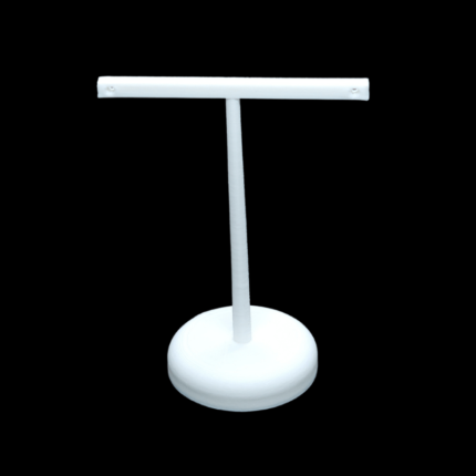 white 3d print round base earring stand