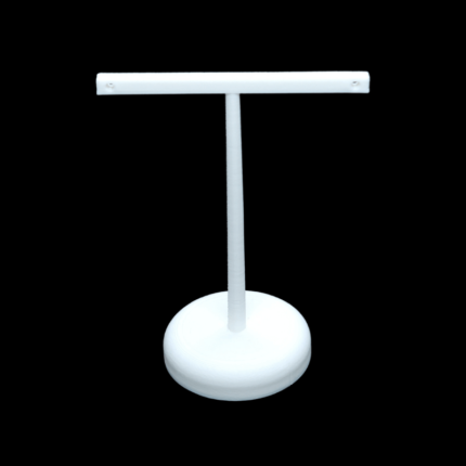 white 3d print round base earring stand