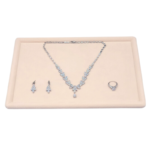 Jewellery display tray rounded corners (beige)