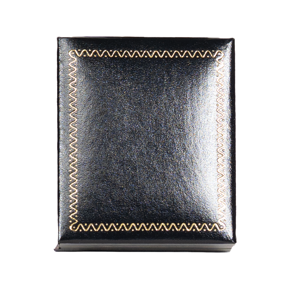 earring gift box black paper close top view BXE83BL