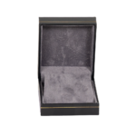 earring gift box black paper open front view BXE83BL