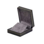 earring gift box black paper open side view BXE83BL