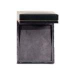 earring gift box black paper open top view BXE83BL