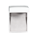 earring gift box white paper open top view BXE83WH