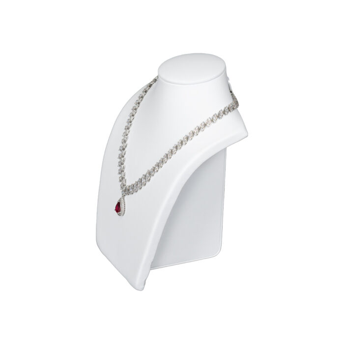 Sleek Wide Leatherette Necklace Display-medium