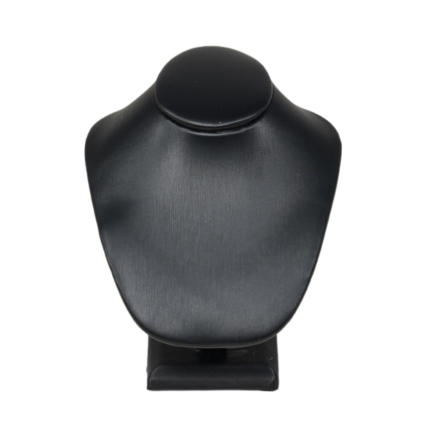 black leatherette necklace stand-1