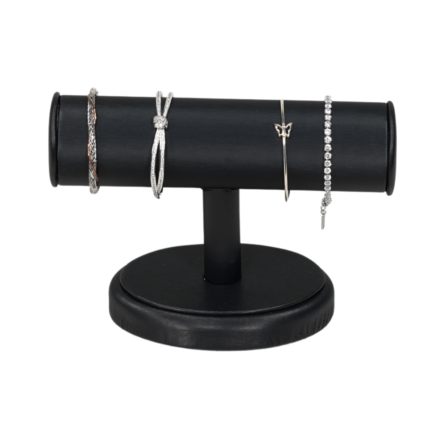 Leatherette black Bangle Holders for Jewellery Display and Organization (small)