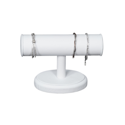 Leatherette white Bangle Holders for Jewellery Display and Organization (small)