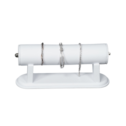 Modern white Leatherette Bracelet Display Stand