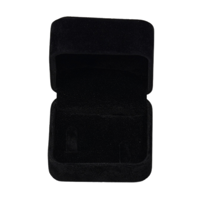 Black velvet couple ring box