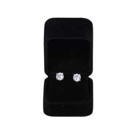 small velvet black earring box
