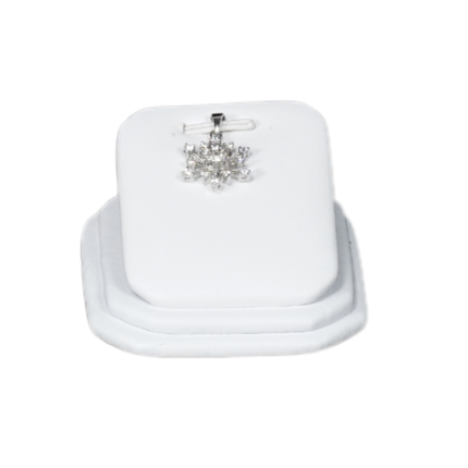 Elegant Faux Leather Jewelry Display Set - pendant holder white