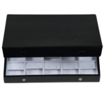 Earring storage box with button 4x5